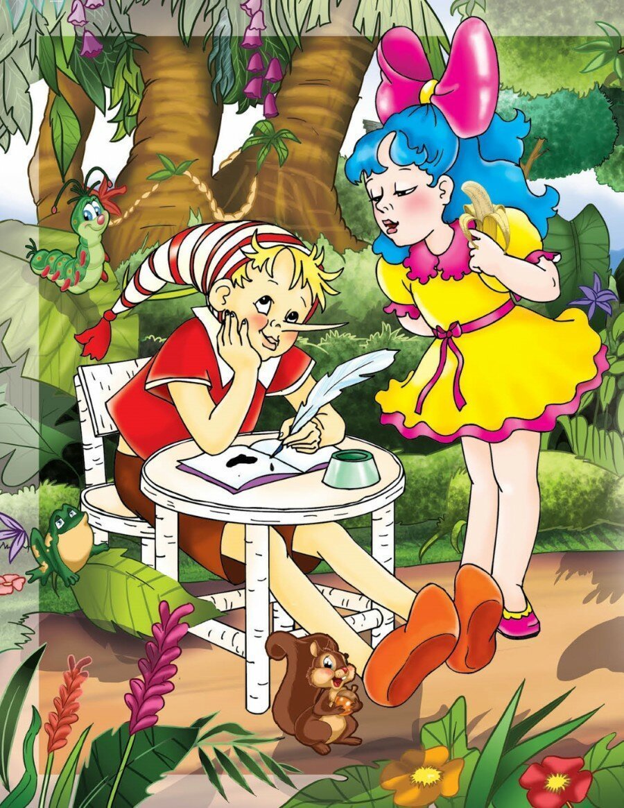 Буратино рисунок