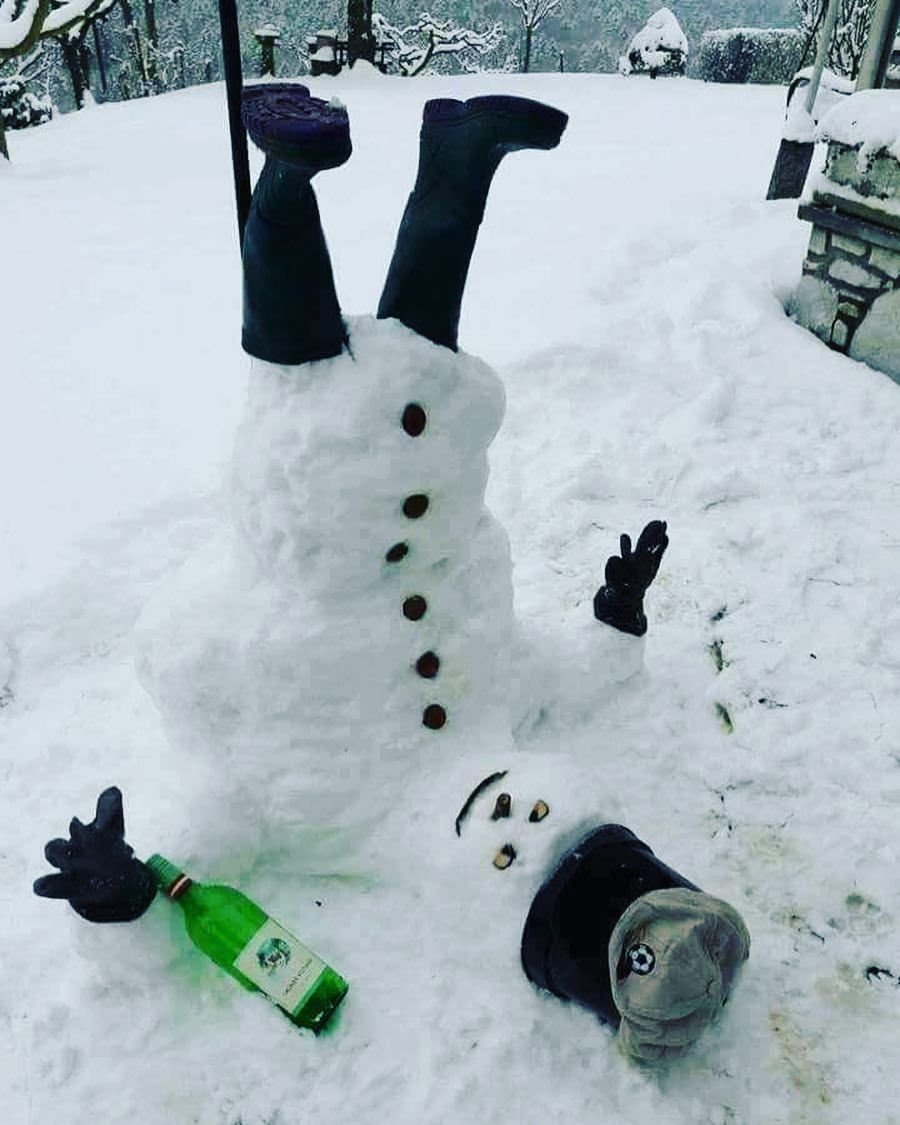 Снеговик пуховик прикол