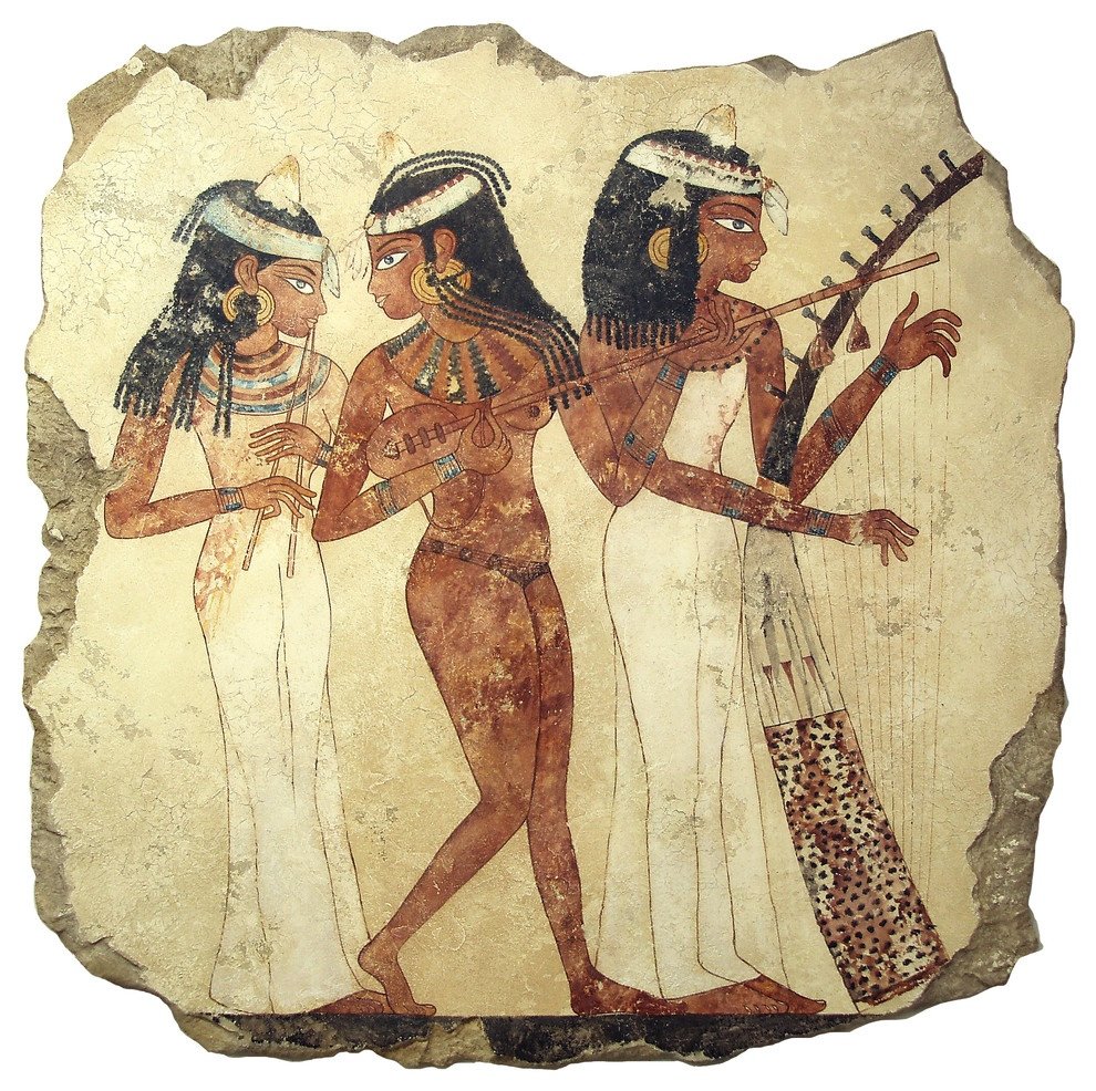Музыкантши роспись древний Египет