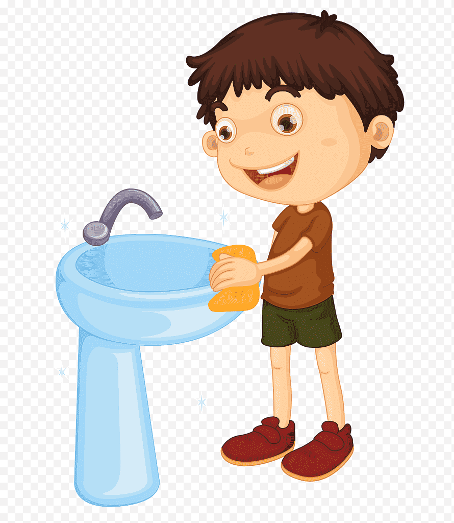 Мальчик умывается