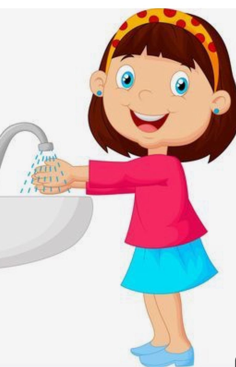 Дети моют руки мультяшные