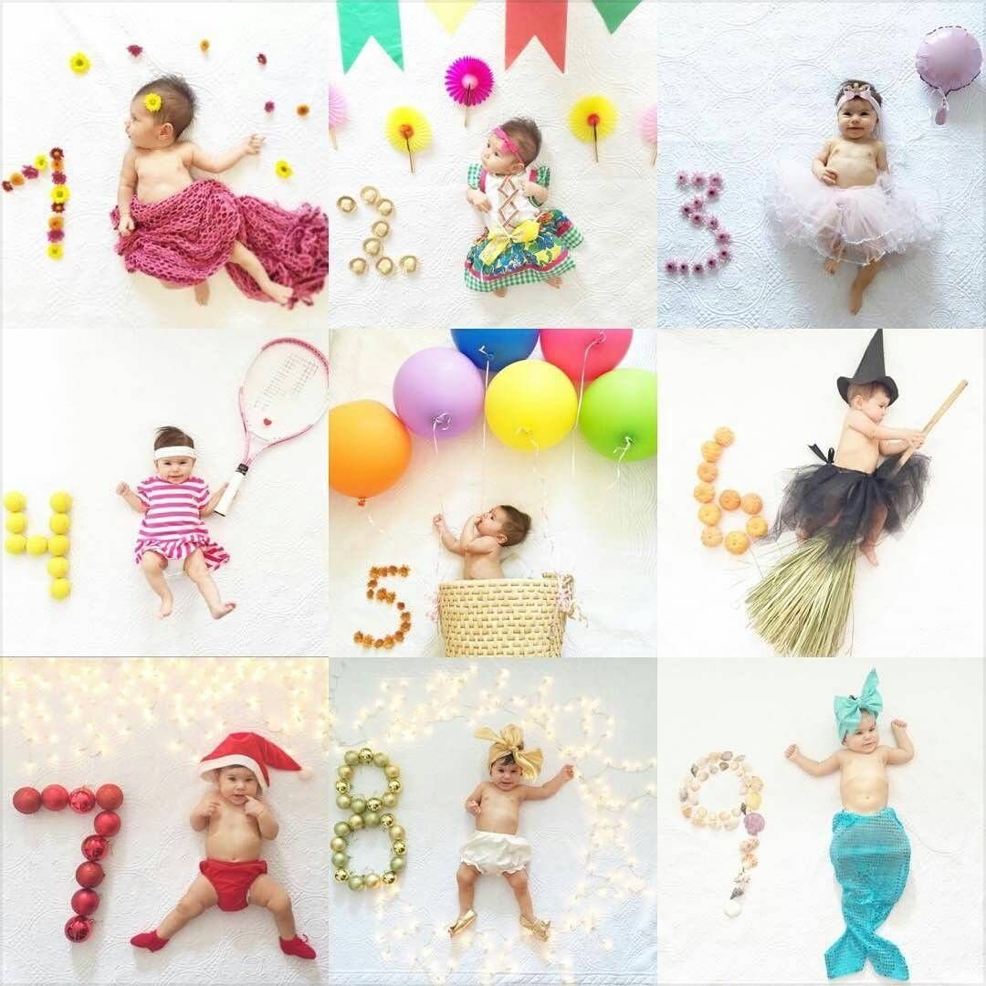 Идеи для фотосессии ребенка по месяцам
