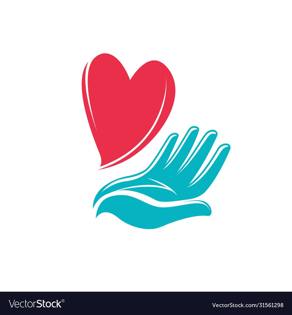 Логотип сердце в руках