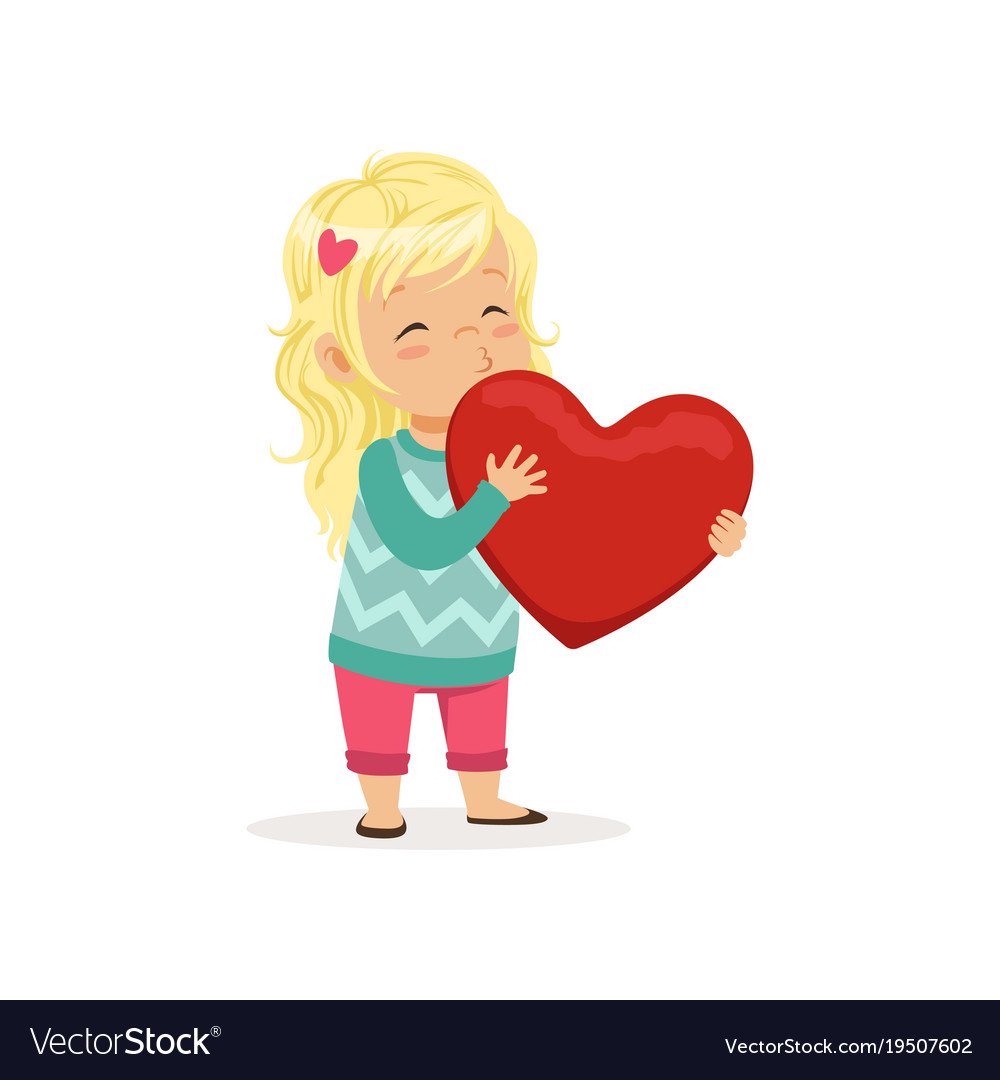 Девочка держит сердце в руках