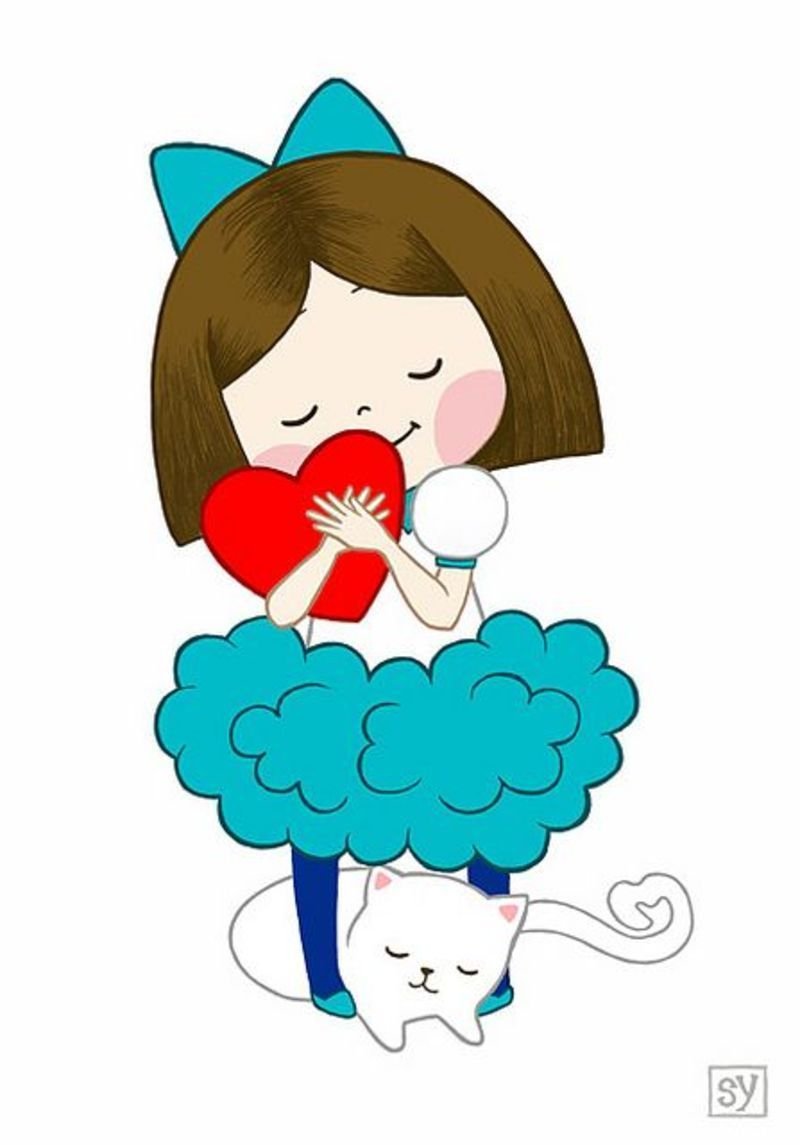 Девочка с сердечком