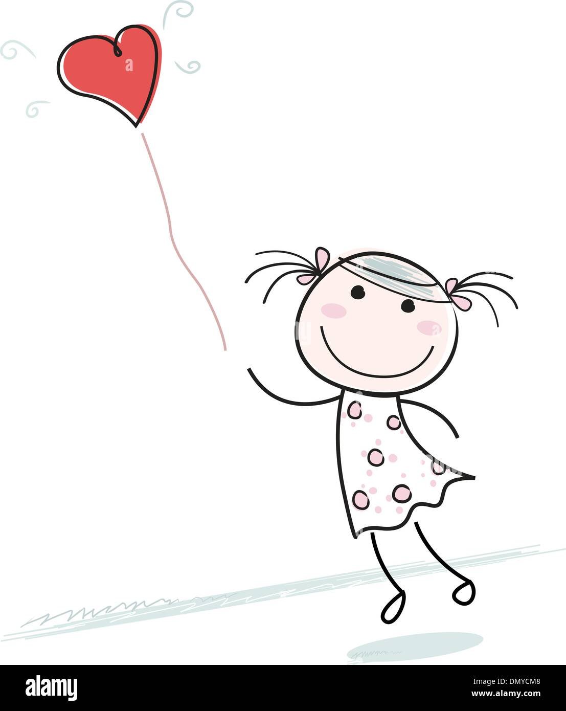 Человечек с шариком сердечко