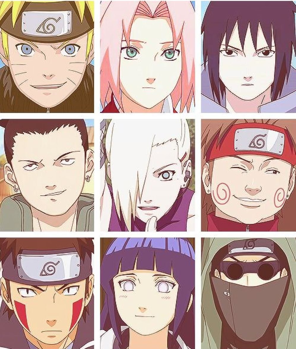 Персонажи Наруто лица