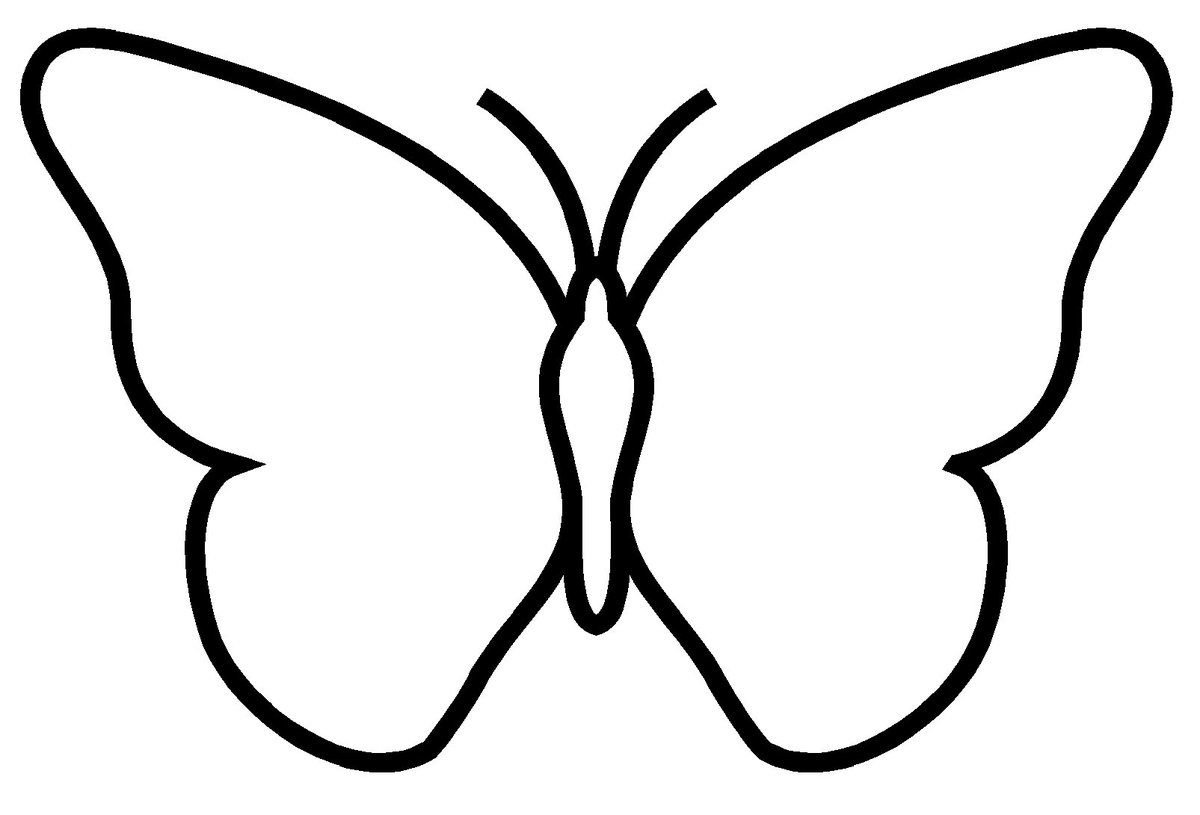 Бабочки трафарет для вырезания