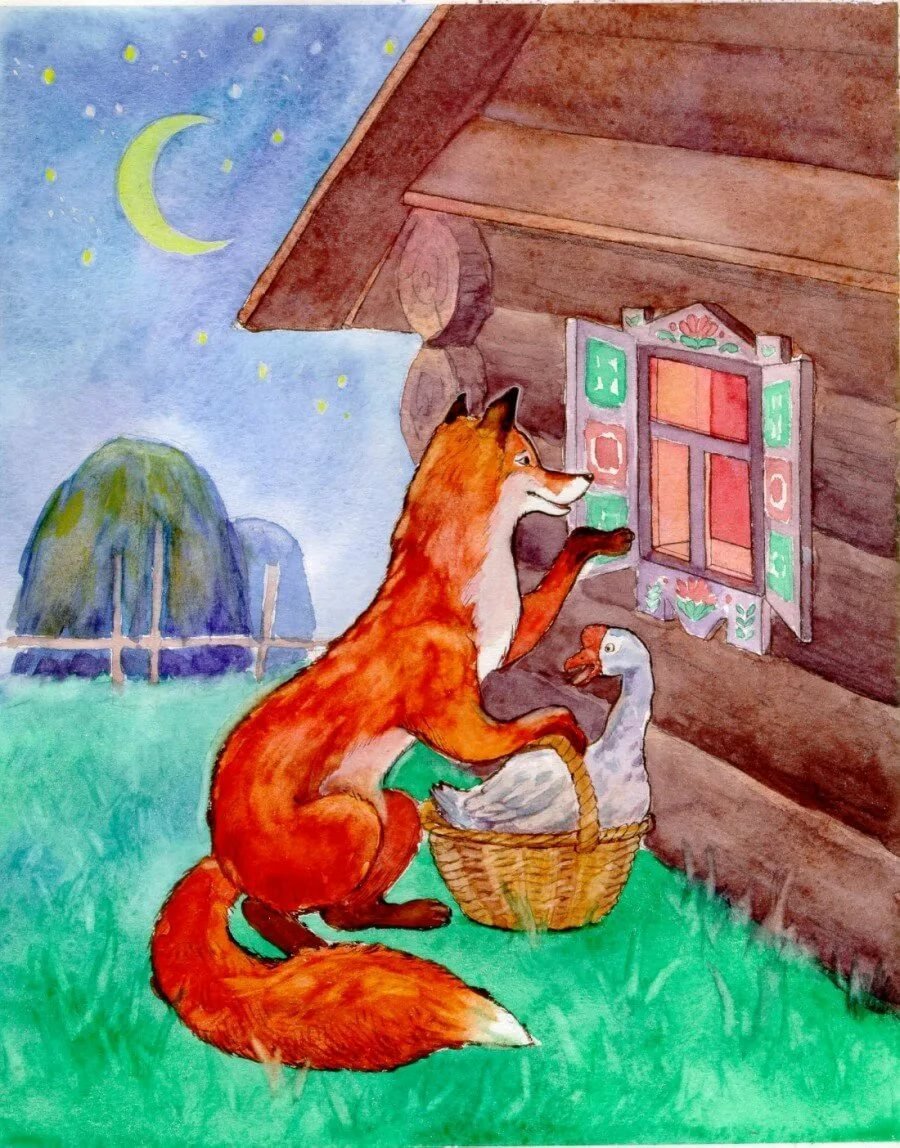 Раскраски для детей по сказке Колобок