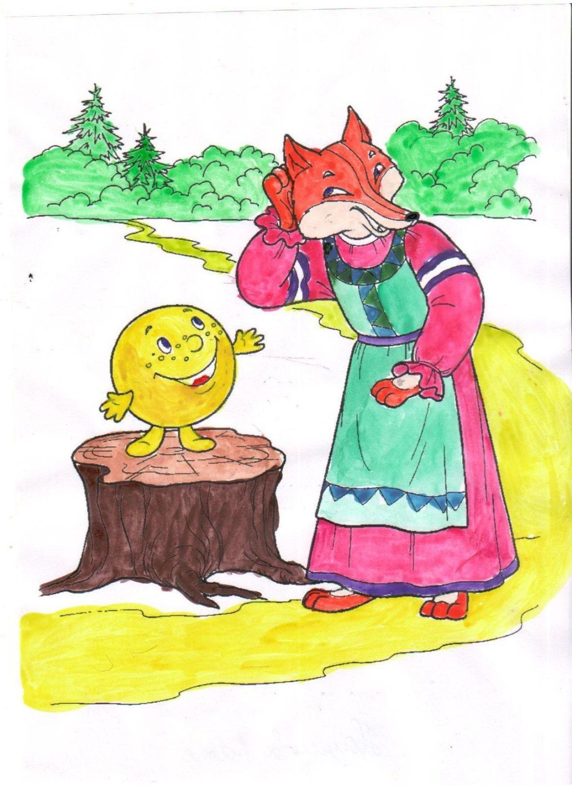 Сказка Репка раскраска для детей