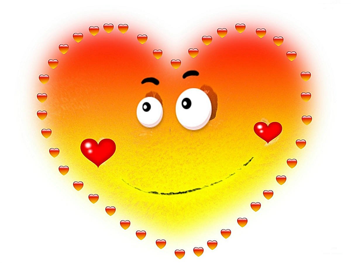 Сердечко улыбается