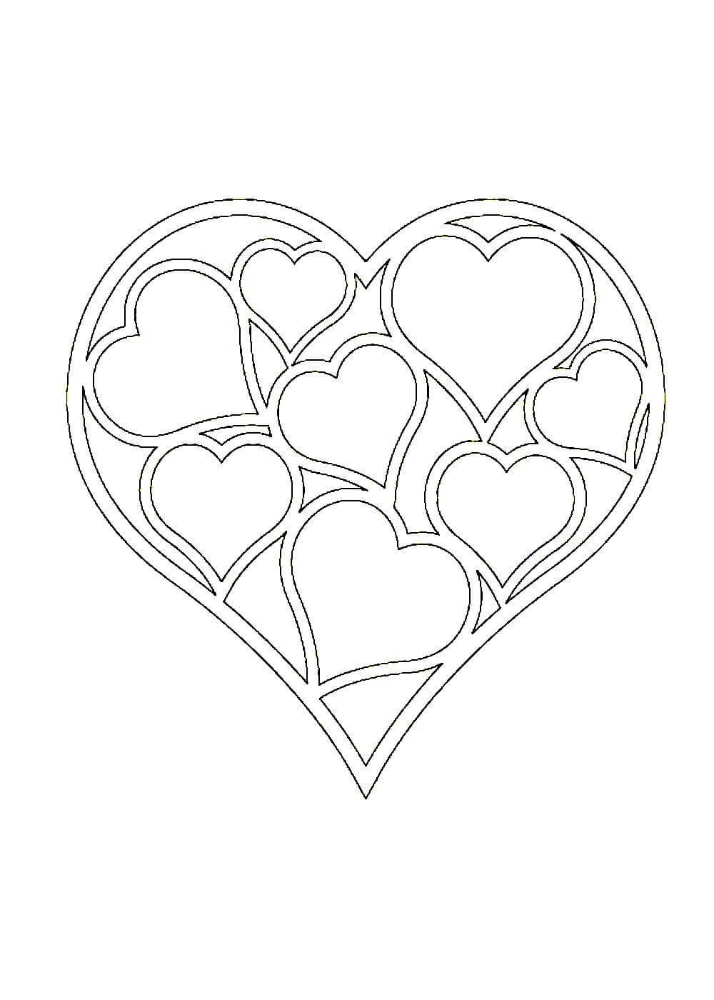 Сердце трафарет