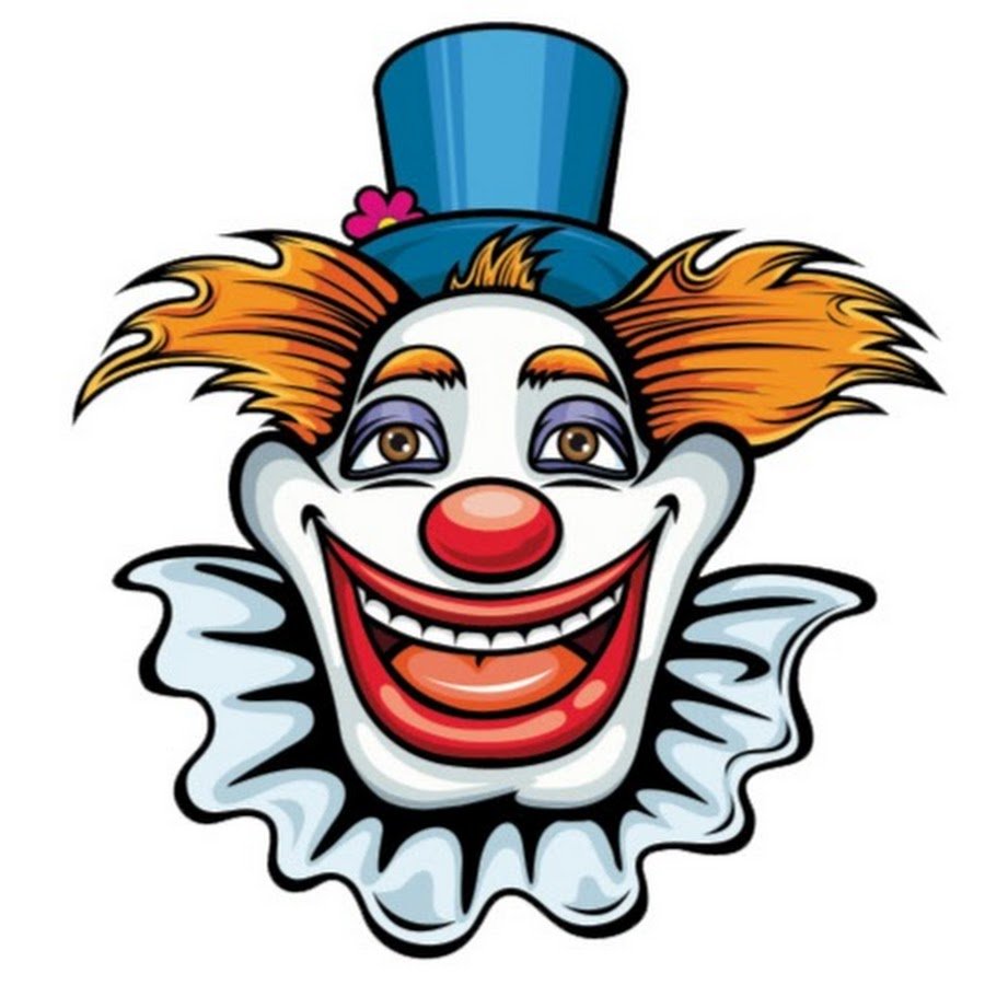 Улыбка клоуна на прозрачном фоне