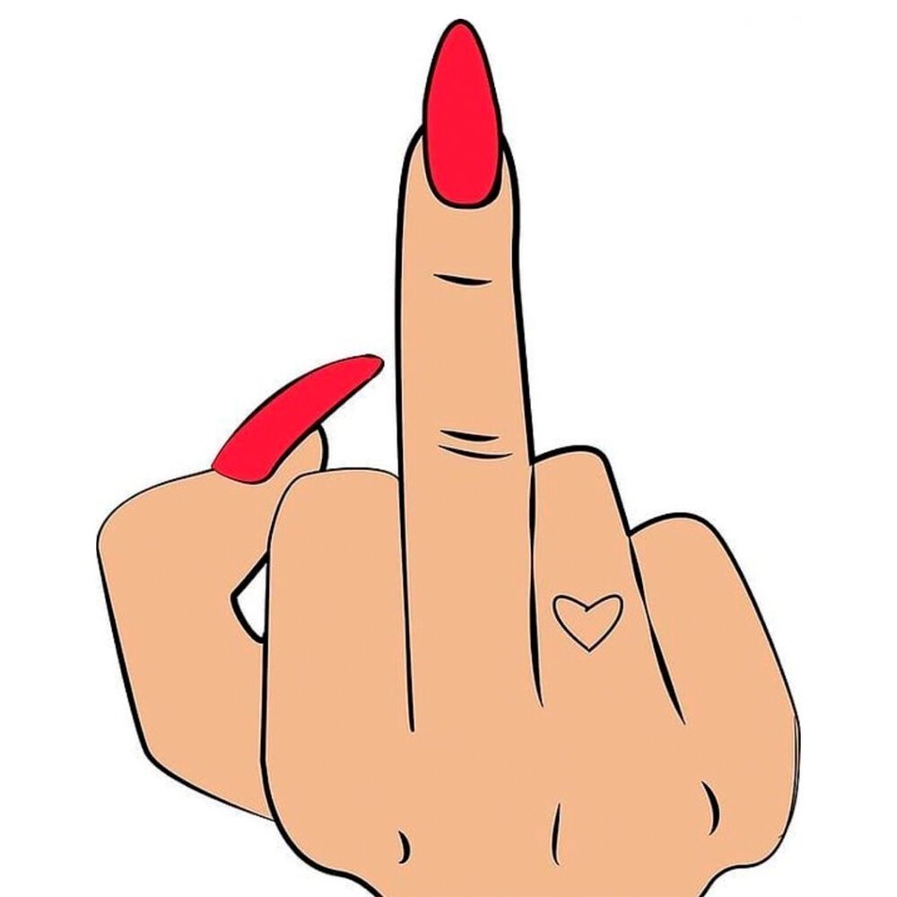 Бабка показывает дулю