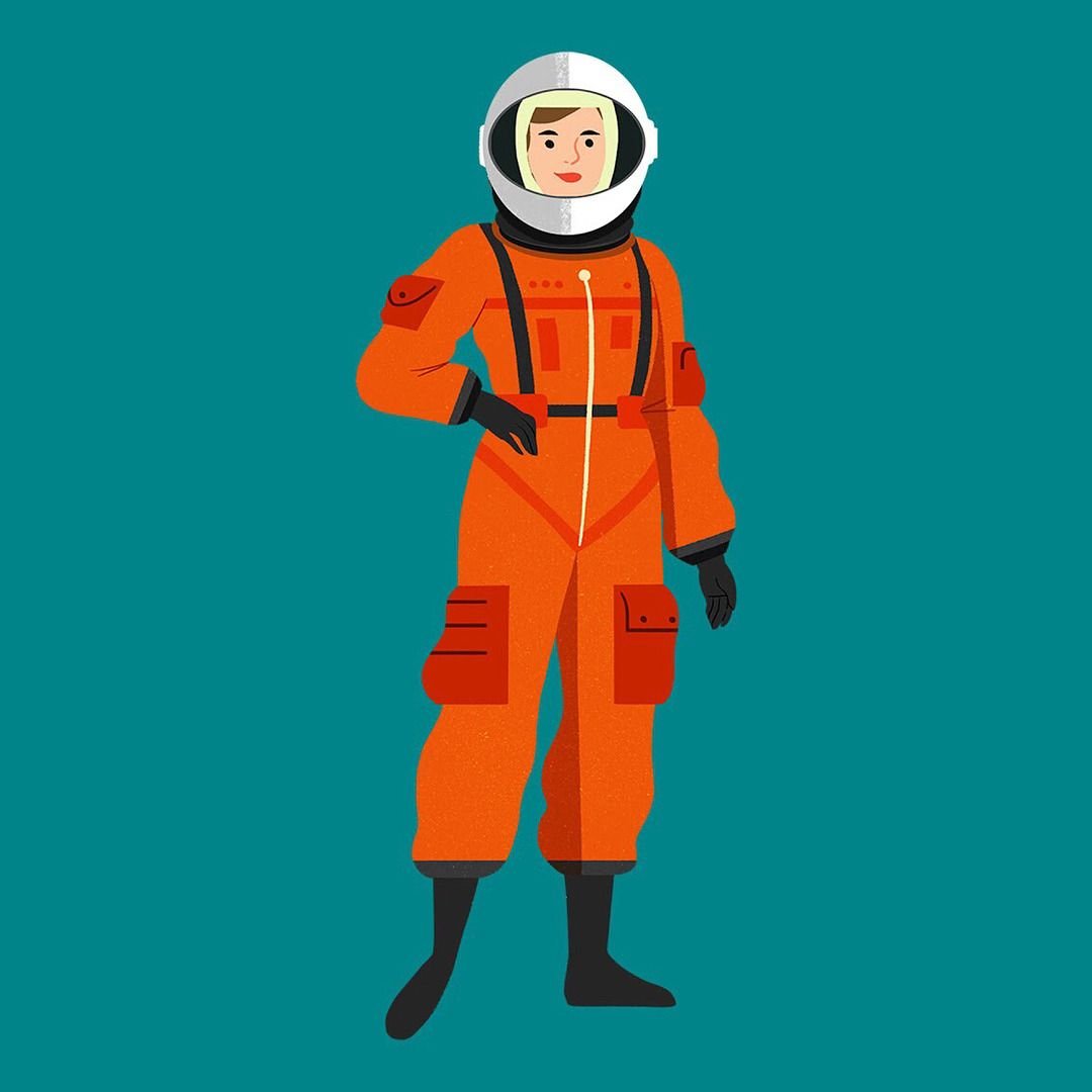 Космонавт в ракете