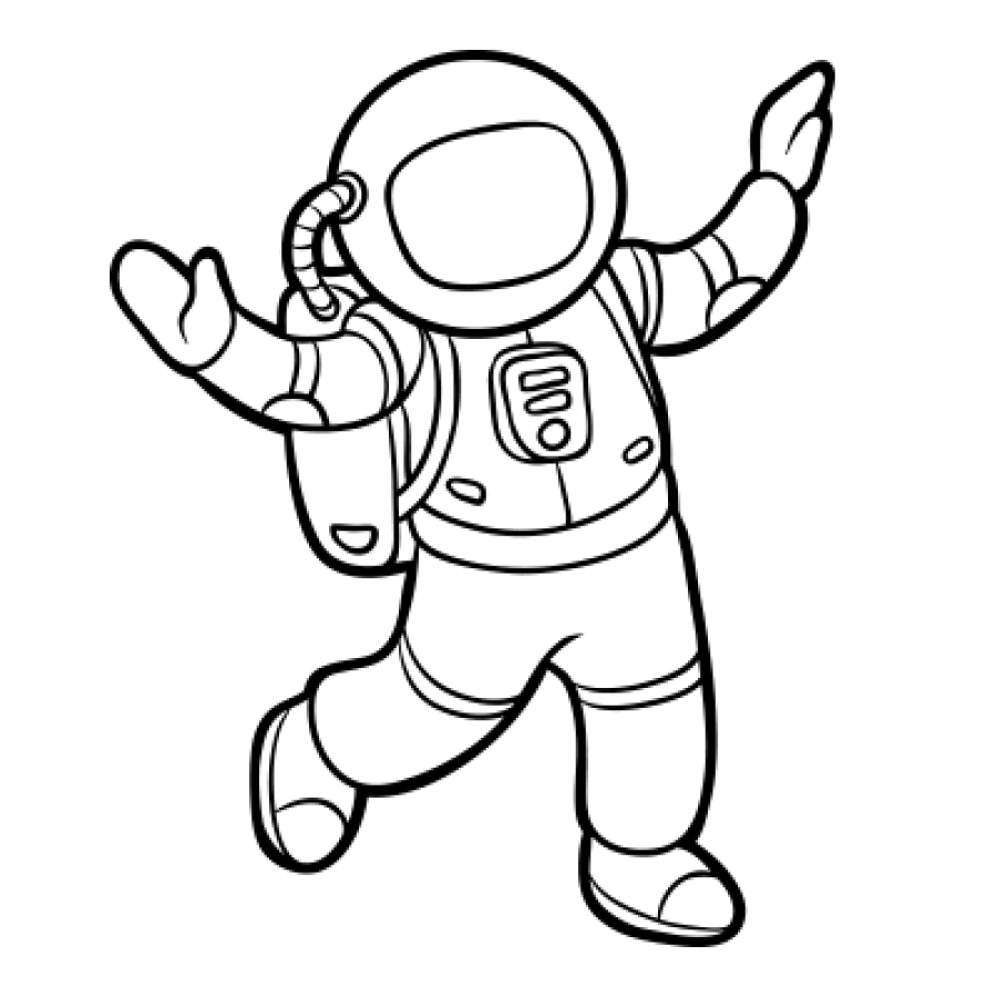 Российский космонавт вектор