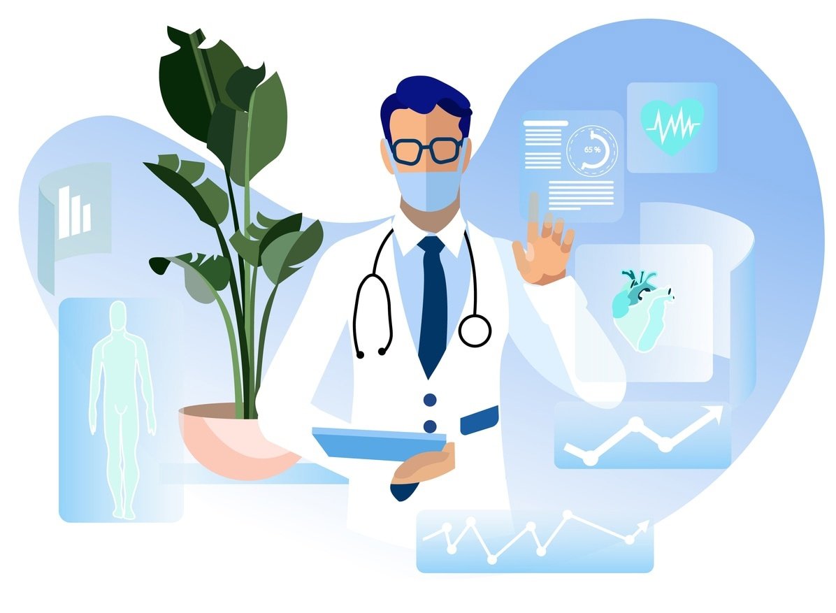 Консультирование врача вектор