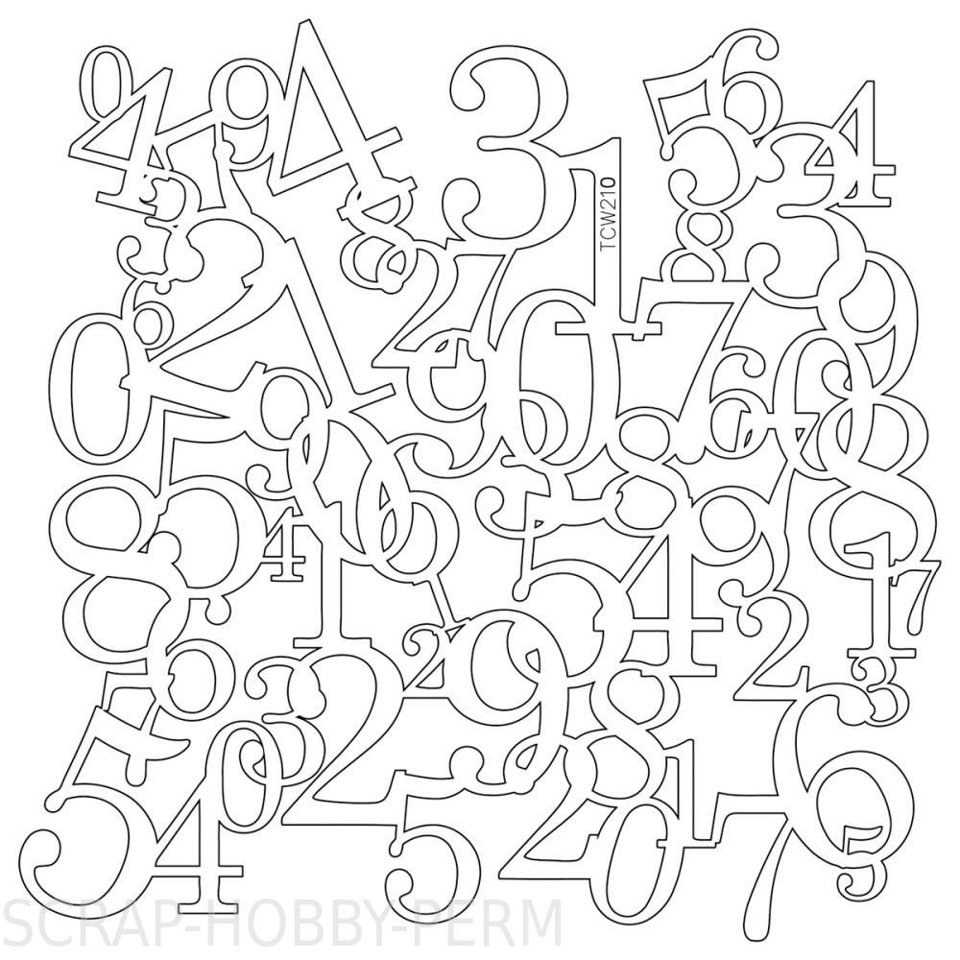 Найди и раскрась цифры