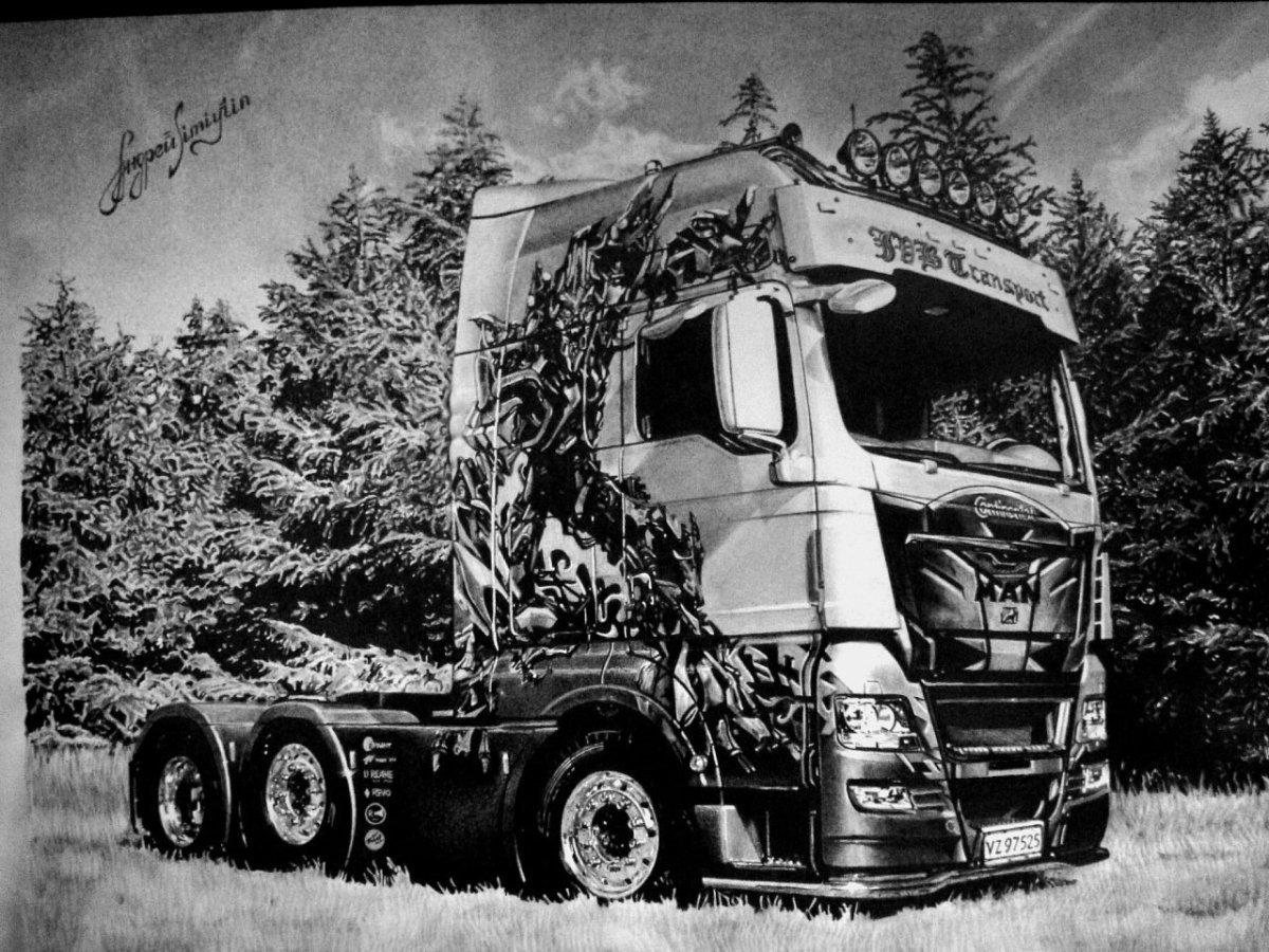 Тягач разукрасить