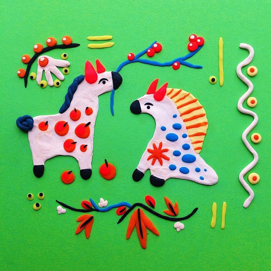 Поэтапная роспись дымковской лошадки для детей