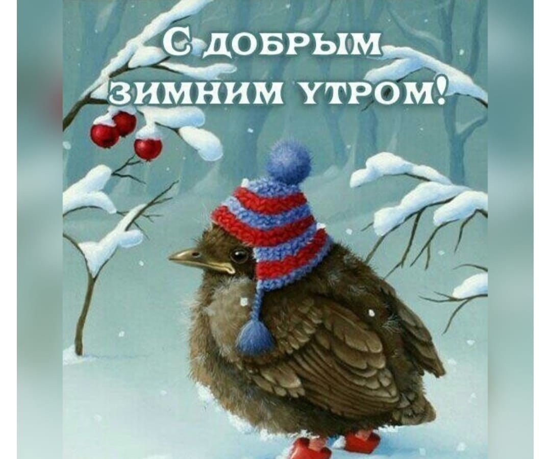 Открытки с добрым утром зимние