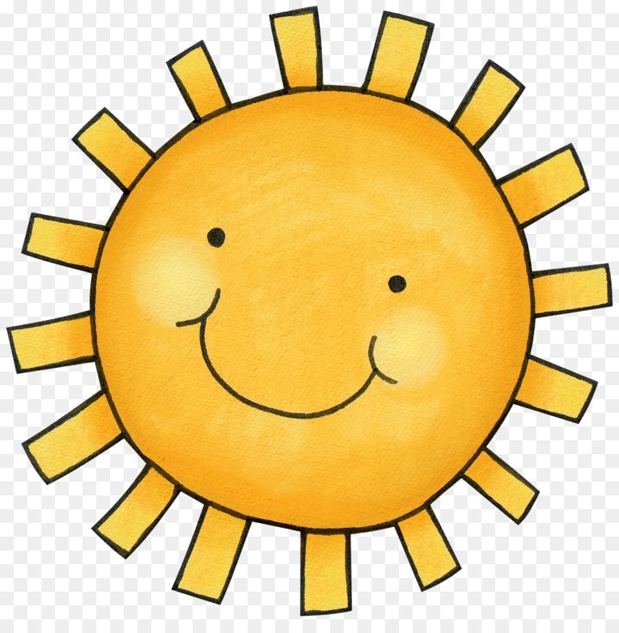Милое нарисованное солнце