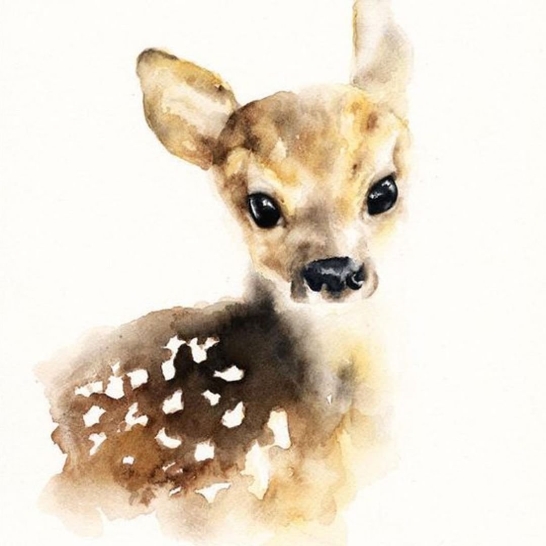 Олененок в цветах