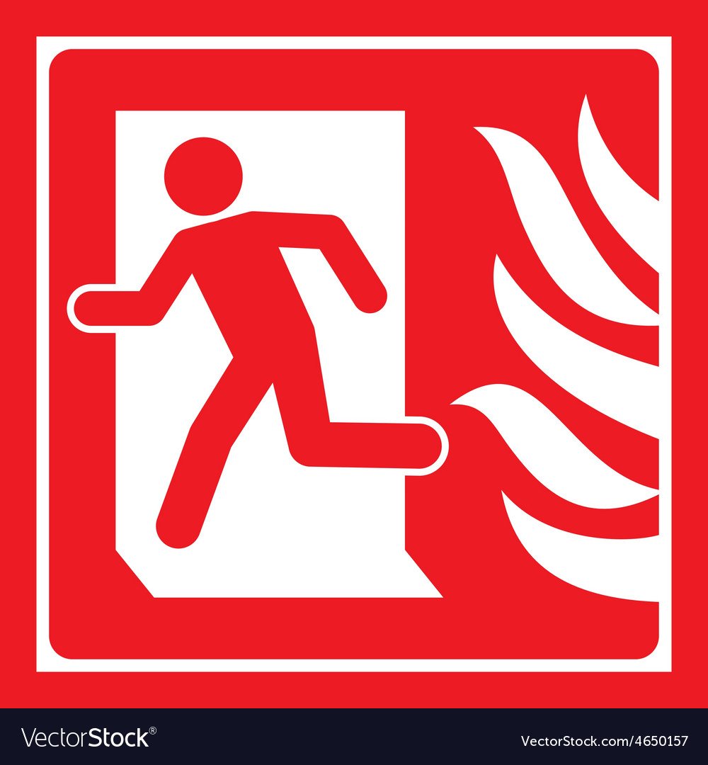 Условные обозначения эвакуации при пожаре