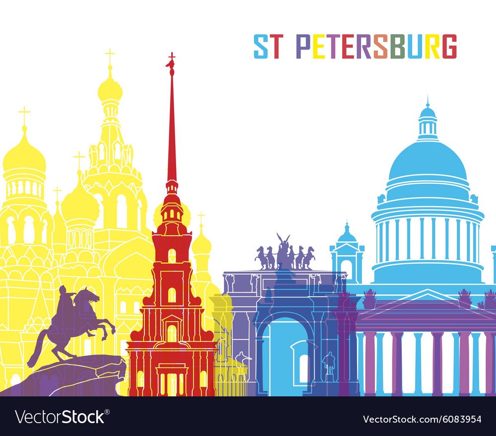 Разводные мосты в Санкт-Петербурге вектор