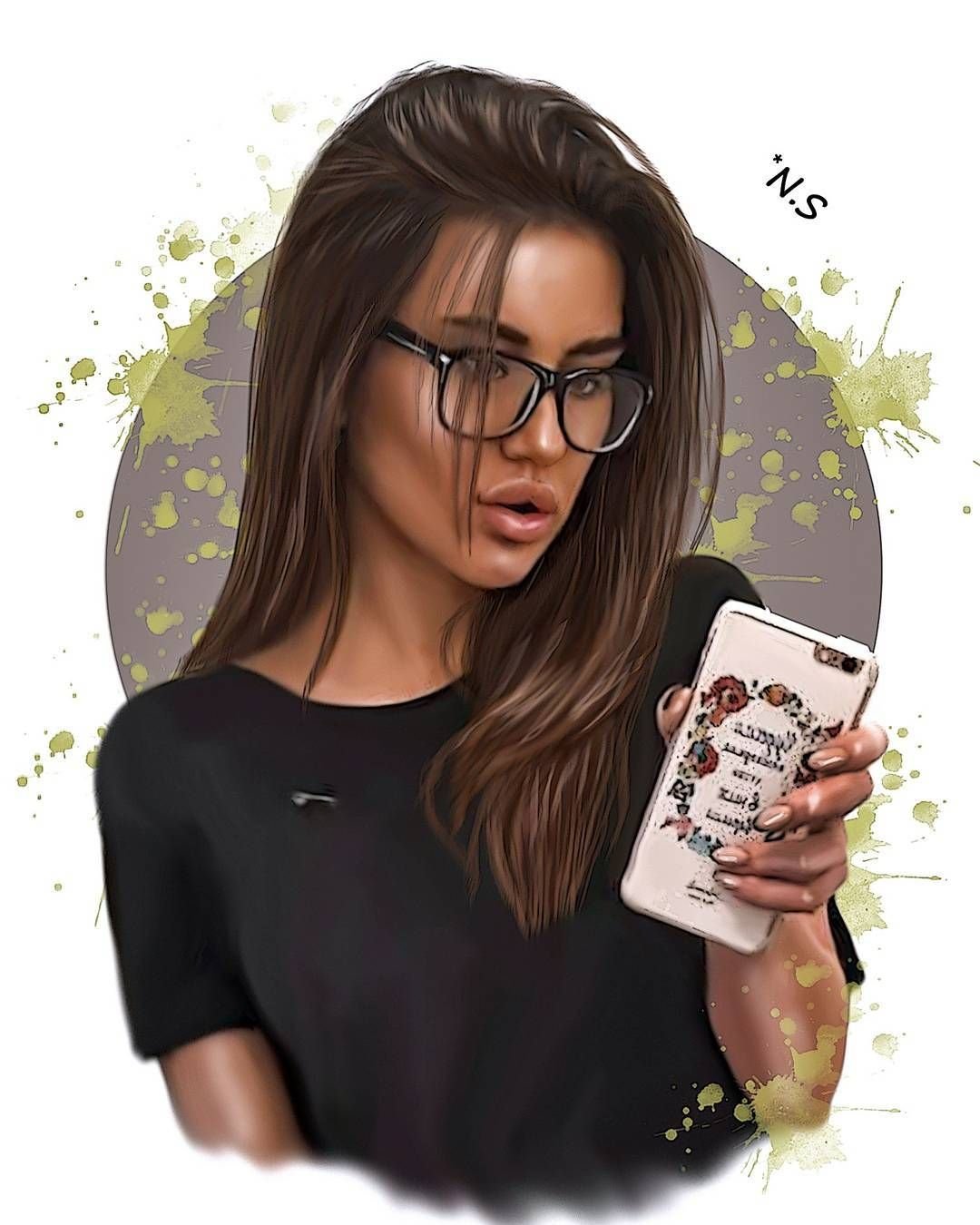 Стильная девушка арт