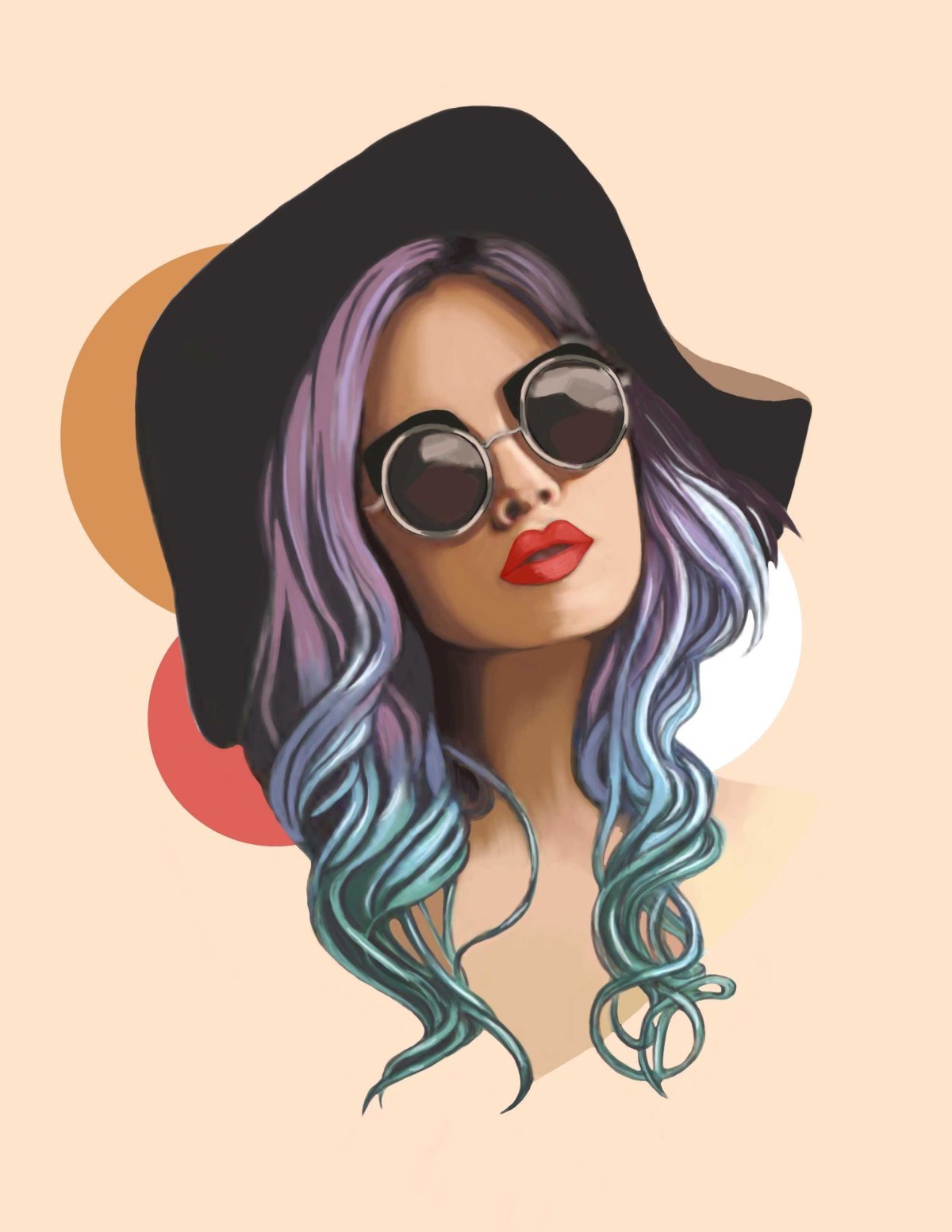 Нарисованные девушки в стиле