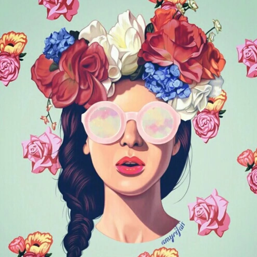 Цветы в стиле поп арт