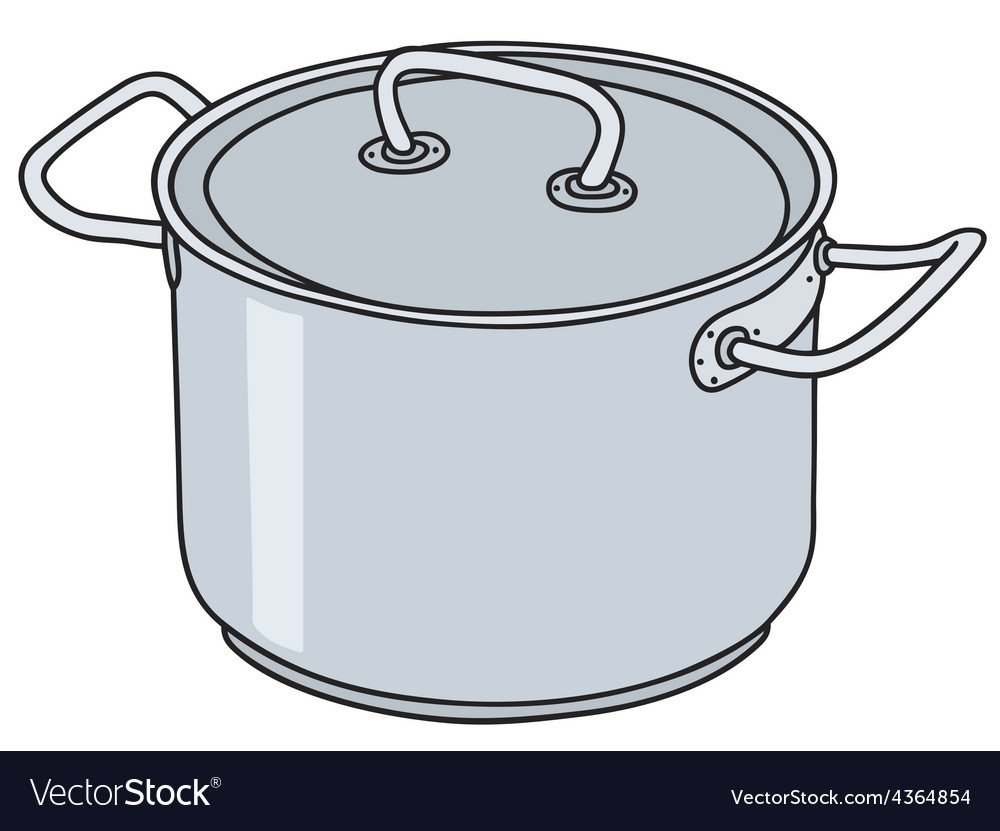 Нарисованная кастрюля с котлом