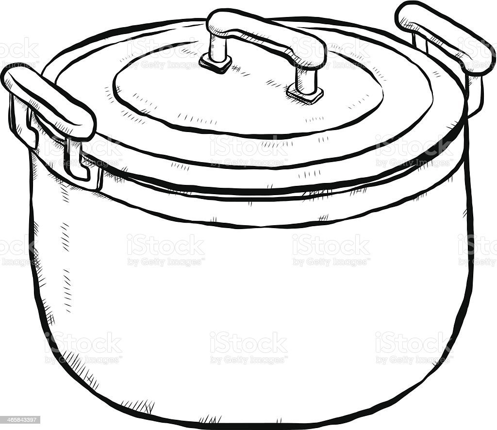 Контурное изображение кастрюли
