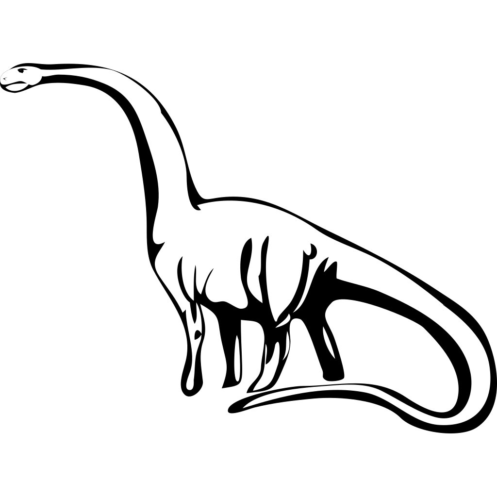 Динозавр контур