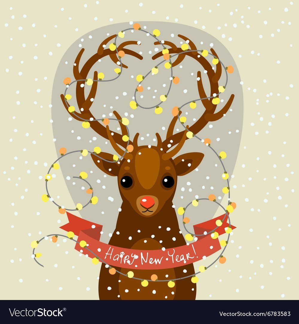 Рождественский олень арт