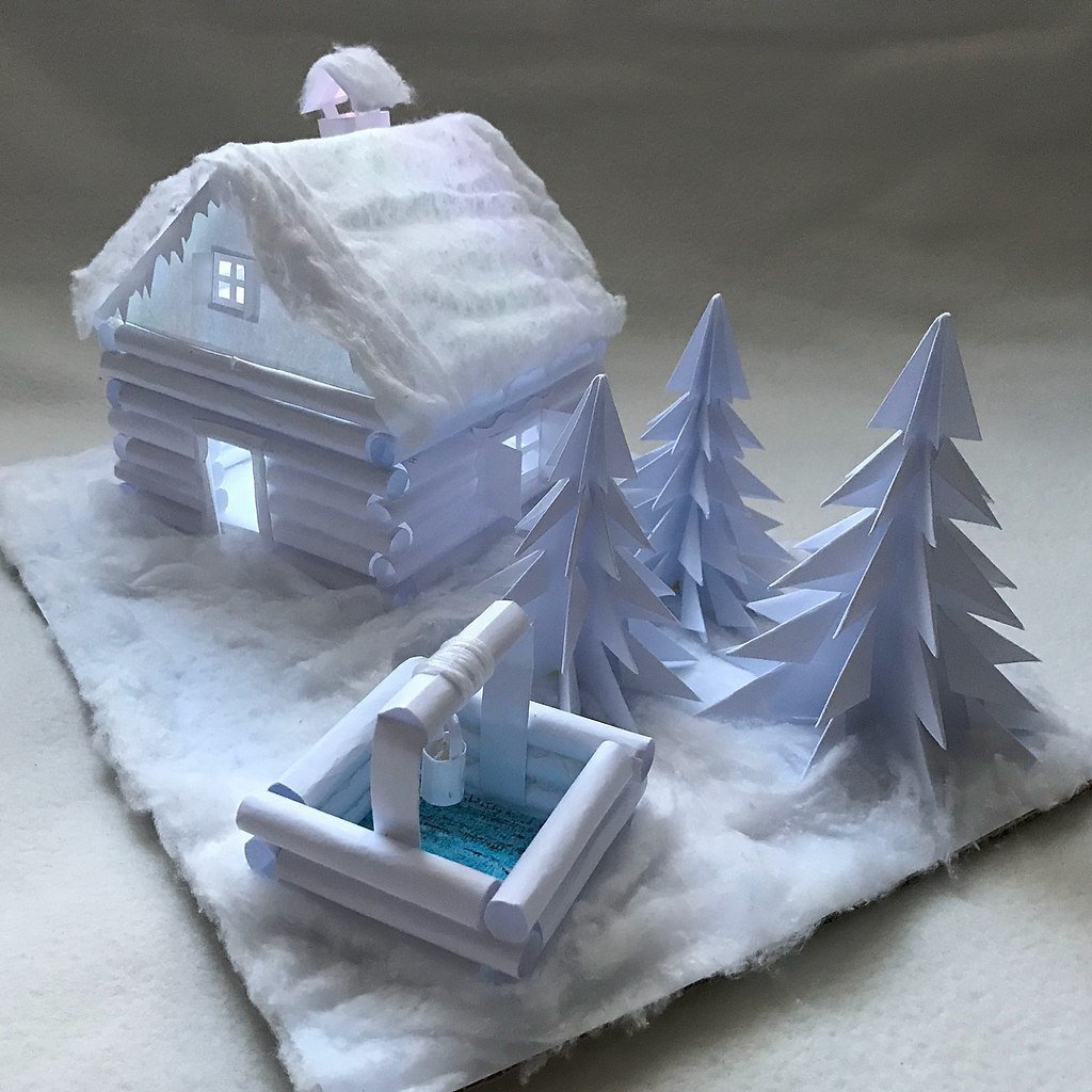 Домик из снега для детей