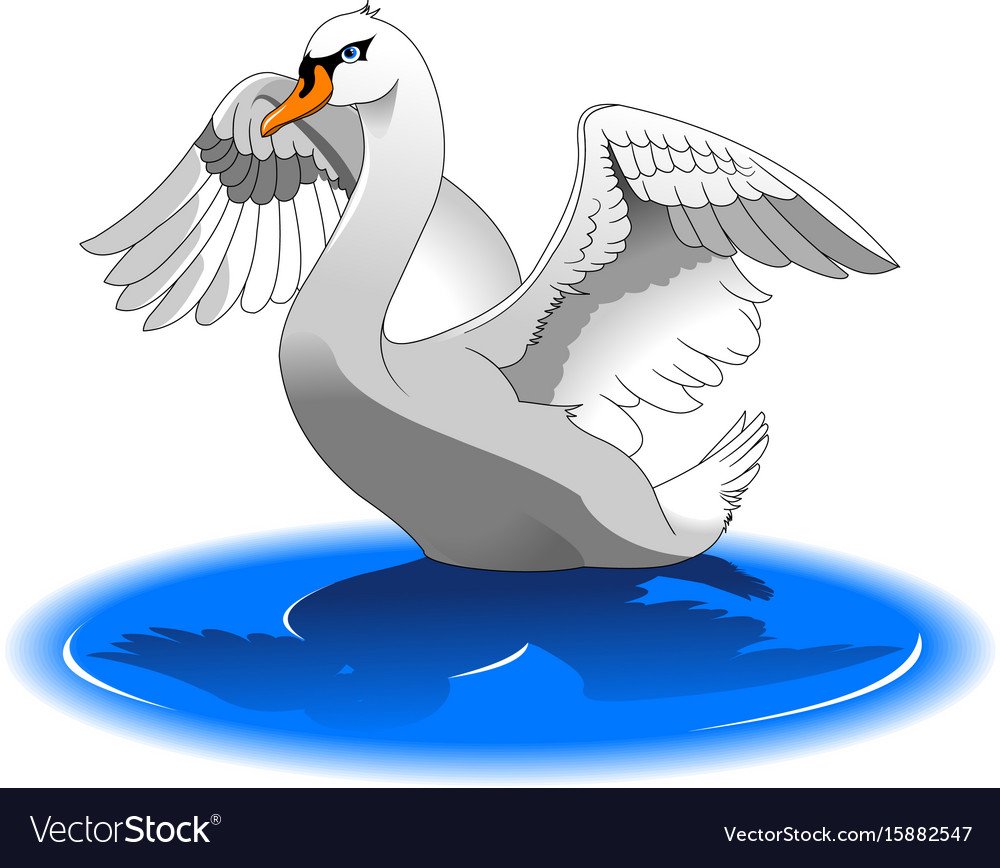 Садовая фигура лебедь большой 123249/f086