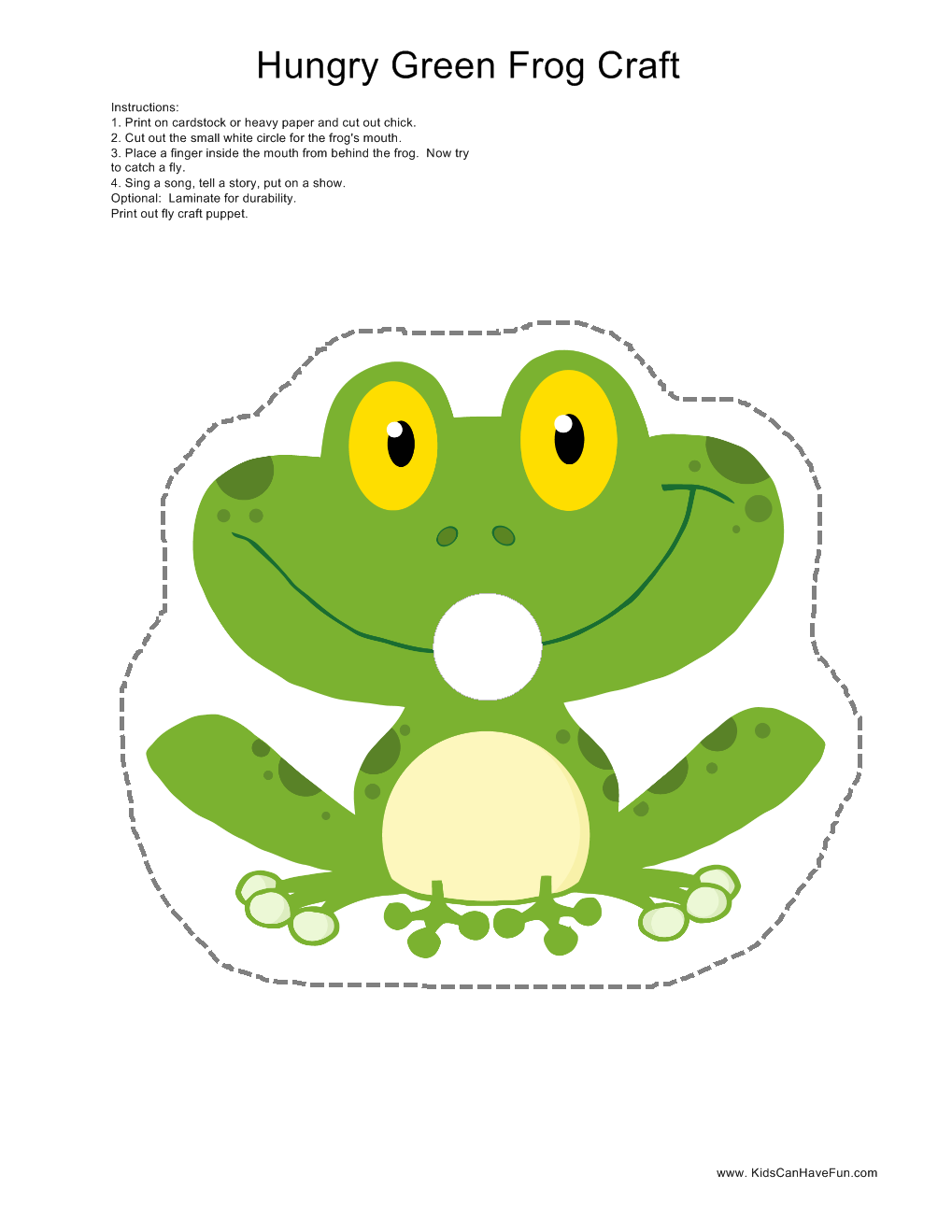 Лягушка вырезать из бумаги