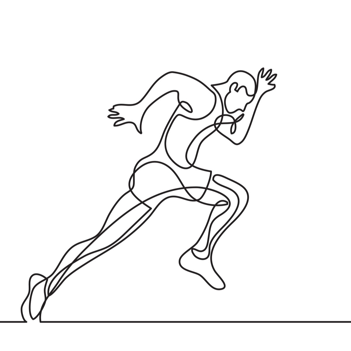 Бегущая девушка вектор