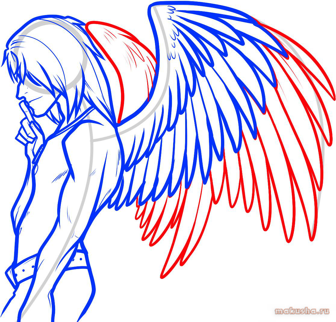 Рисунки карандашом ангелов и демонов