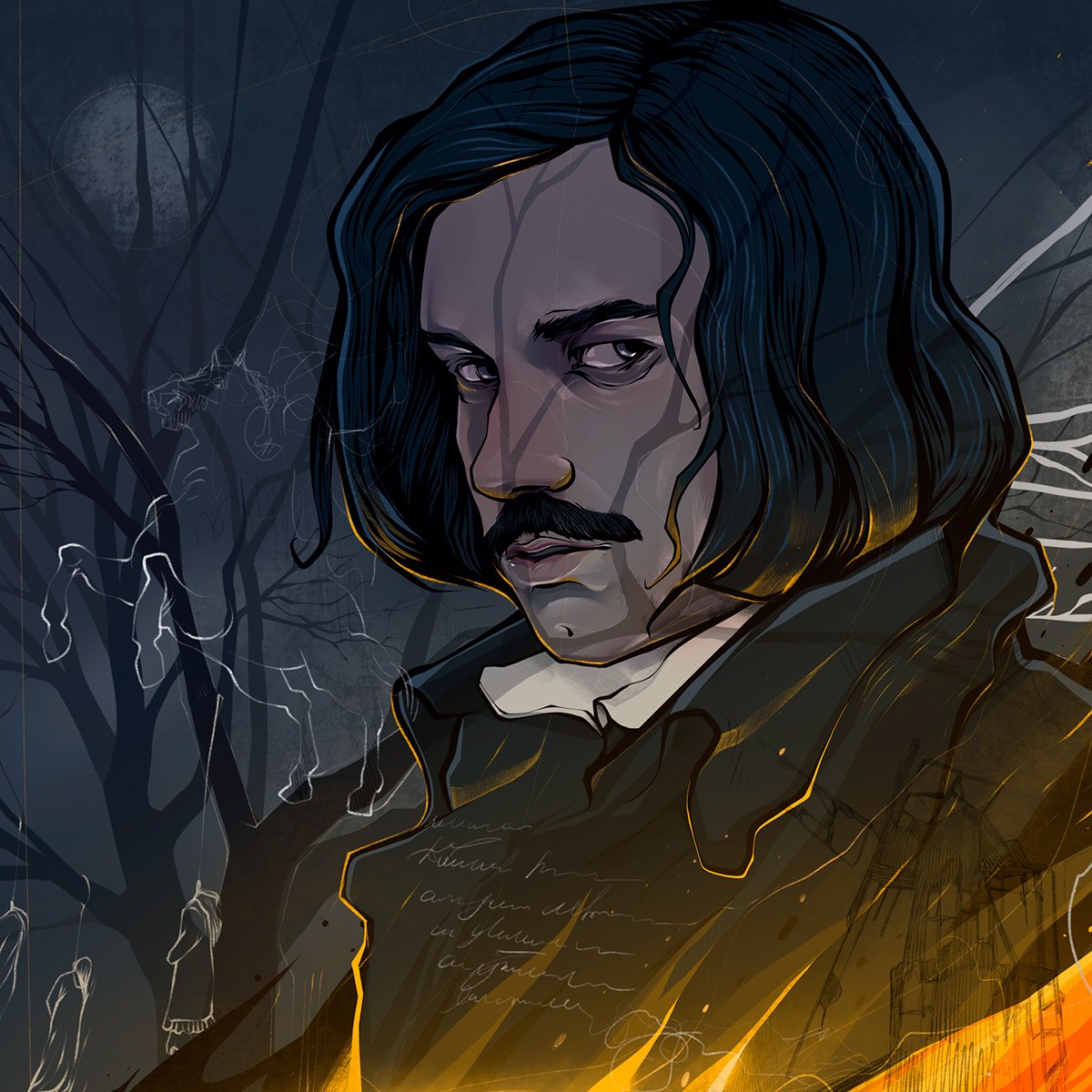 Гоголь Николай Васильевич рисунок