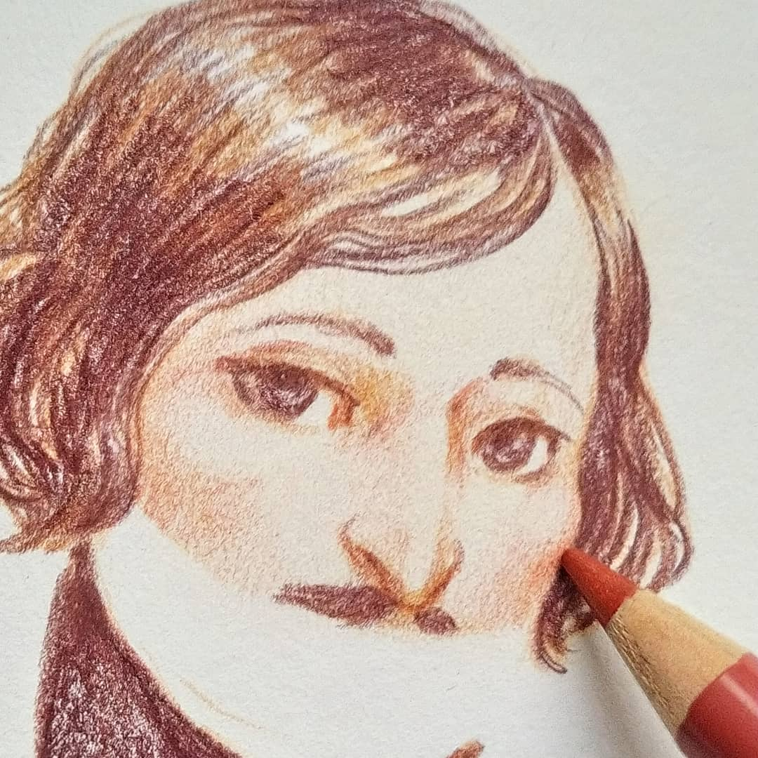 Гоголь карандашом для срисовки