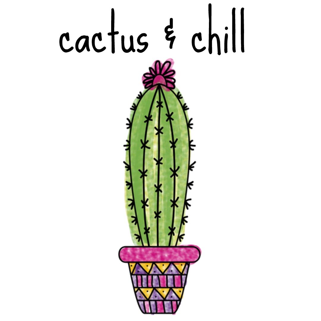 Кактус нарисованный на белом фоне