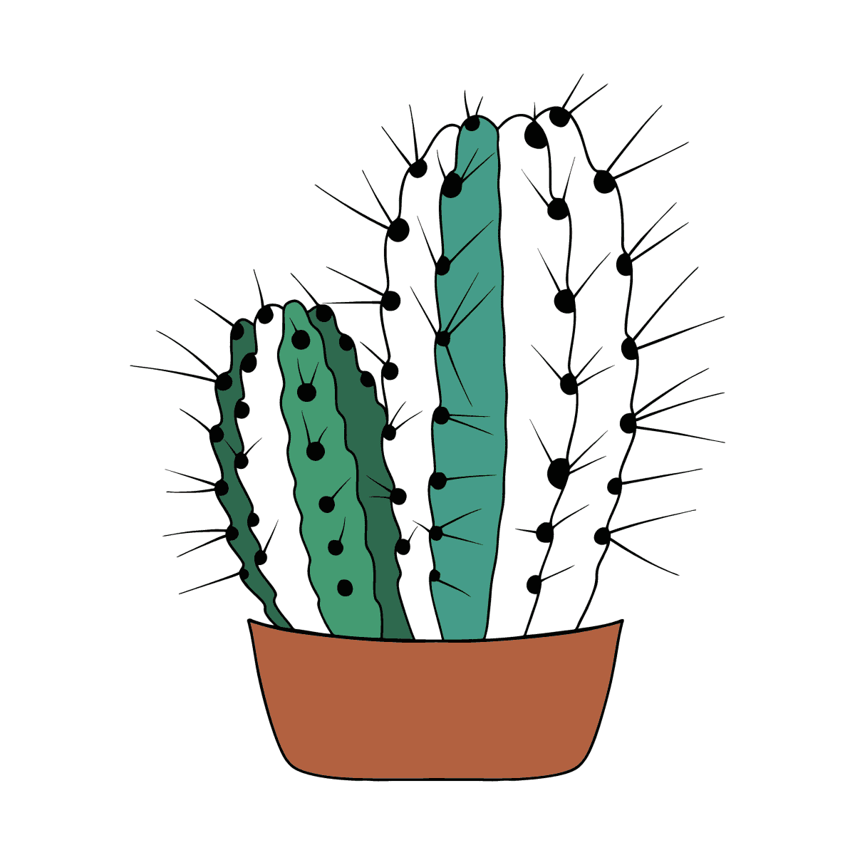 Красивые рисунки кактусов