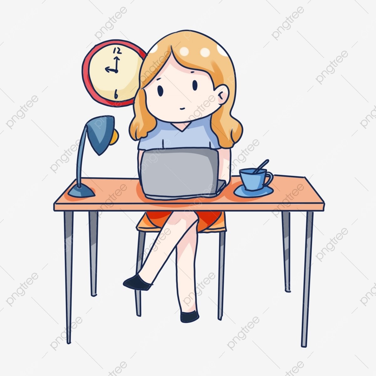 Девочка за столом рисунок