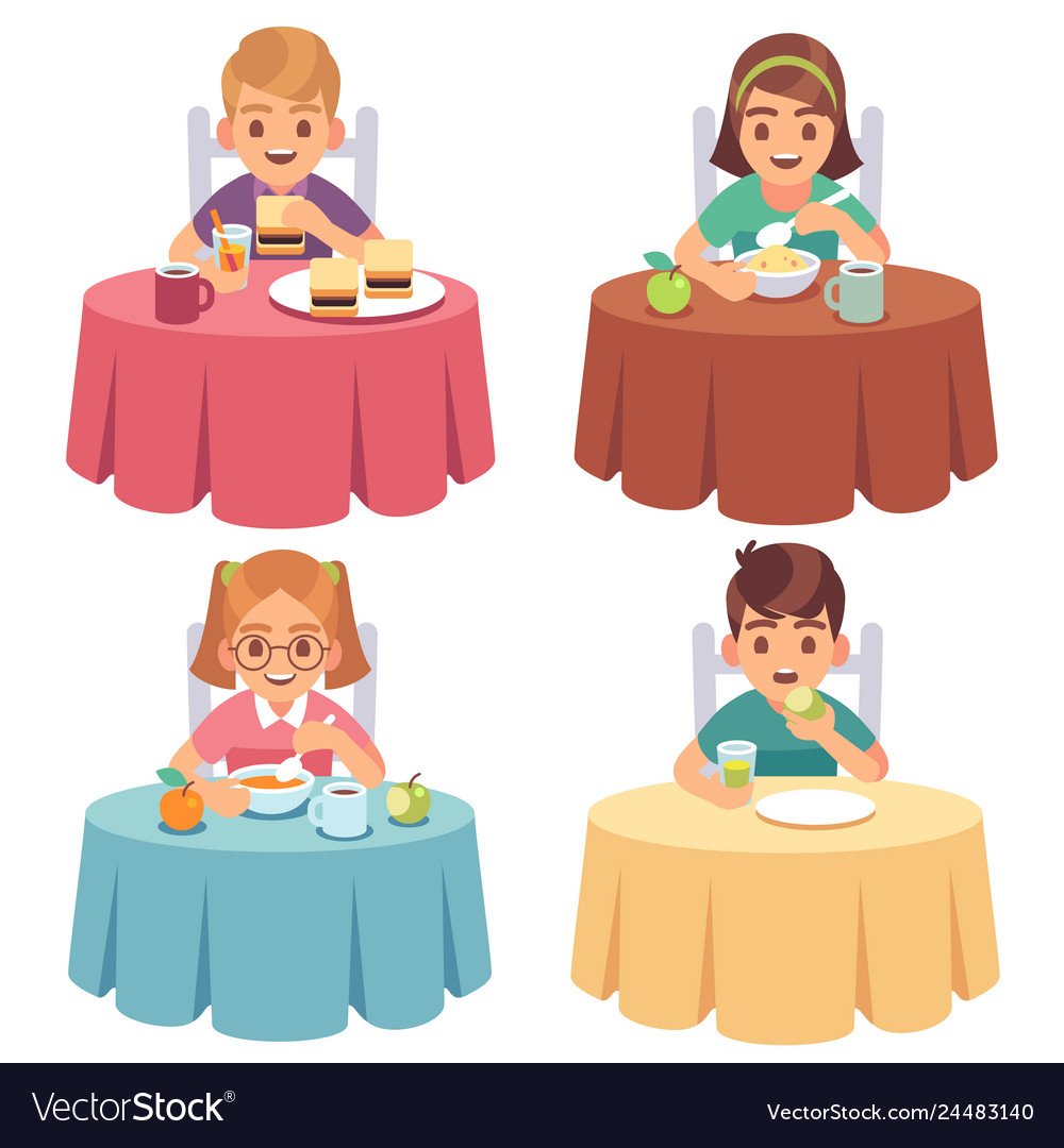 Ребенок сидит за столом