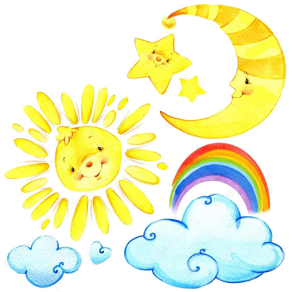 Солнышко и Луна для детей