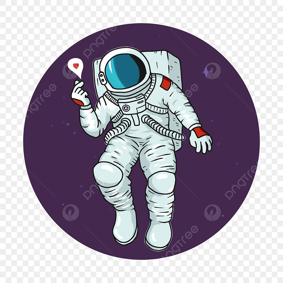 Наклейка космонавт