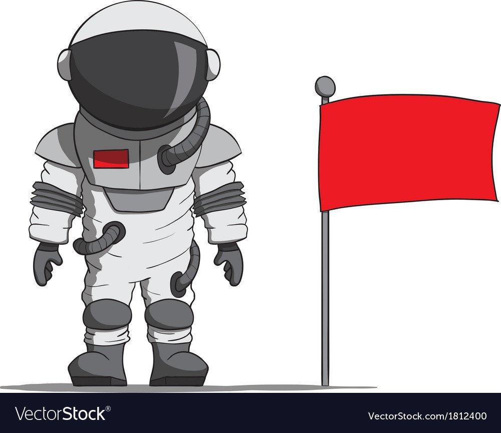 Космонавт с флагом